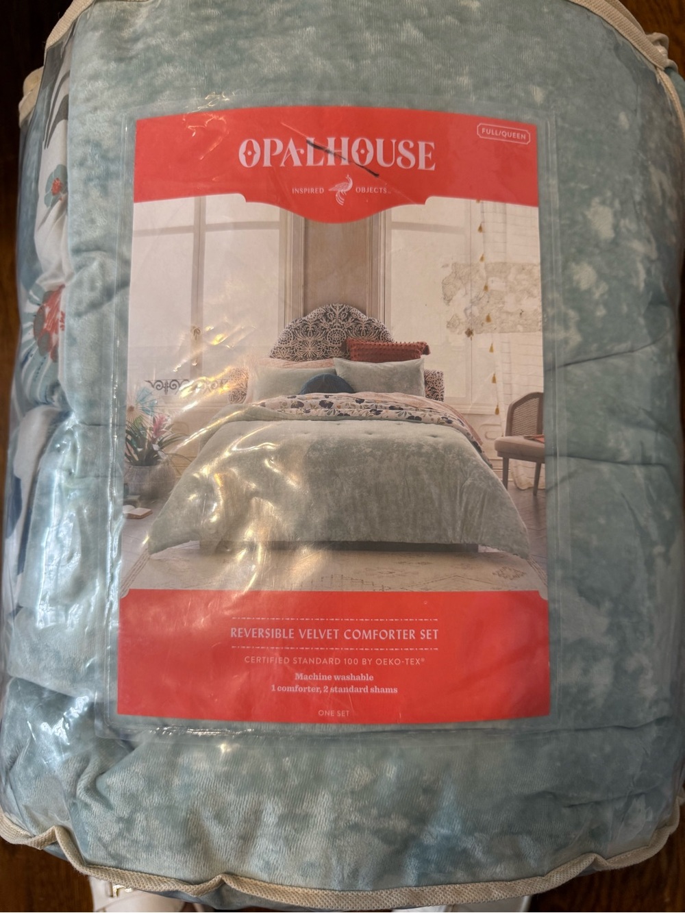 Opalhouse Reversible Velvet Comforter Set in Light Blue